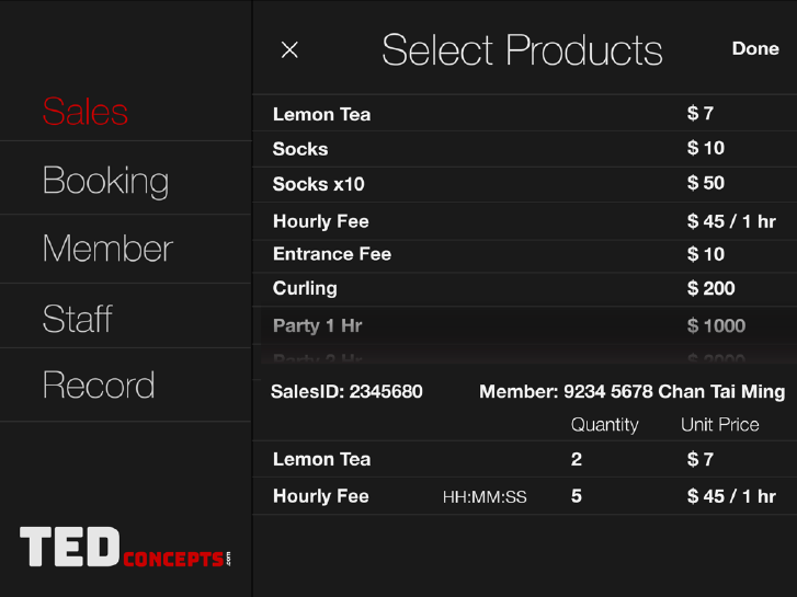 TED Concepts POS System